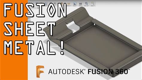 fusion 360 metal fabrication|sheet metal fusion 360 tutorial.